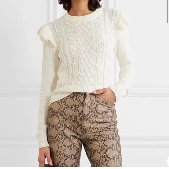 Veronica Beard Earl cableknit sweater